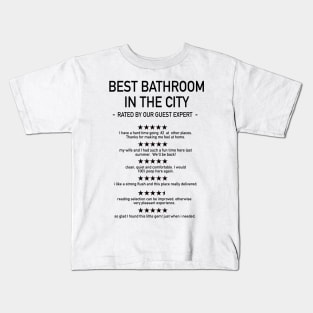 Funny Bathroom Reviews Kids T-Shirt